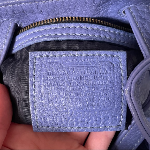 RARE Coach Vintage Sonoma Purple Periwinkle Leather Bag - Picture 2 of 15